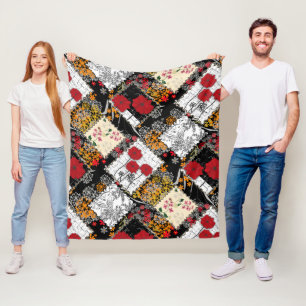 Cobertor De Velo Remendos estofando dos retalhos retros sem emenda