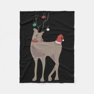 Cobertor De Velo Rena de Natal de [dezembro] (Calendário de 12 Mese