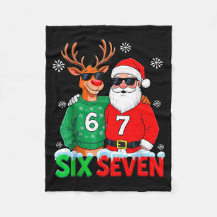 Cobertor De Velo Renas de Papai Noel Engraçado 6 7 Meme de Natal Se