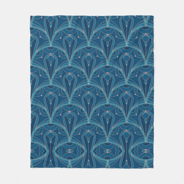 Cobertor De Velo Repeating geometric Art Deco pattern (Frente)