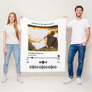 Cobertor De Velo Reprodutor de Música de Canção Especial com Nome P