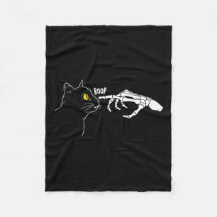 Cobertor De Velo Rero Vintage Black Cat Skeleton Boop Halloween