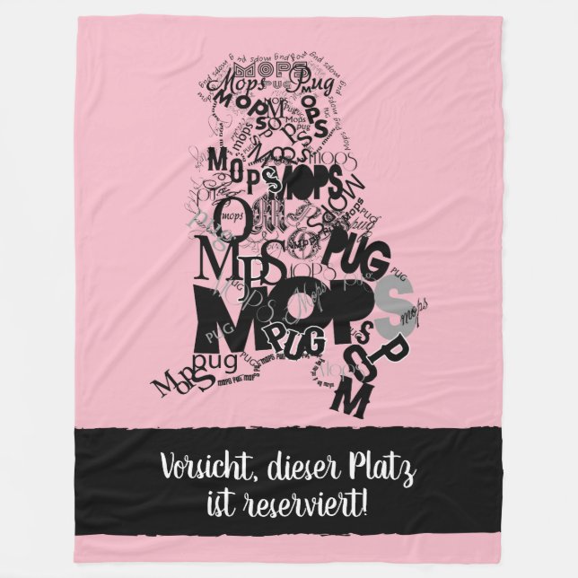 Cobertor De Velo Reserviert für Herr Mops (Frente)