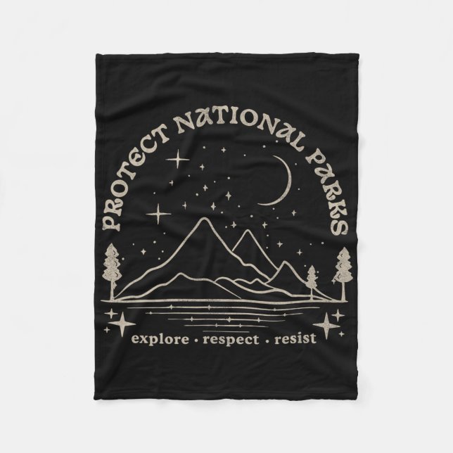 Cobertor De Velo Resist Protect Our National Parks Graphic Anti Tru (Frente)