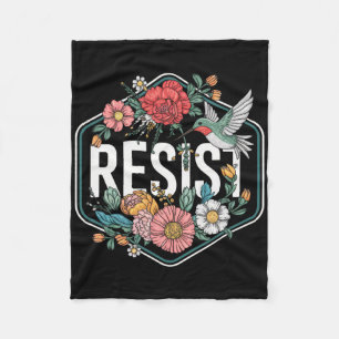 Cobertor De Velo Resista Floral Protesto Trump Anti Trump 1 