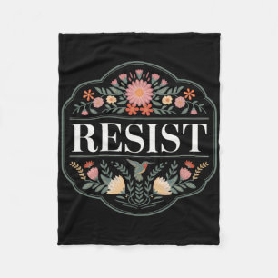 Cobertor De Velo Resista Floral Protesto Trump Anti Trump 6 