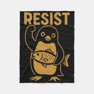 Cobertor De Velo Resista Rebelião do Pinguim Resistência Protesto C