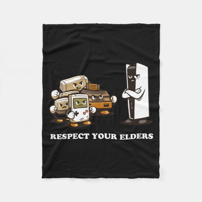 Cobertor De Velo Respect Your Elders T Retro 90s Gaming  (Frente)