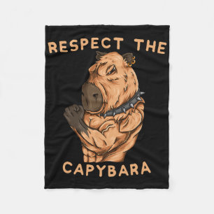 Cobertor De Velo Respeite A Capybara - Malhação Engraçada Bodybuild
