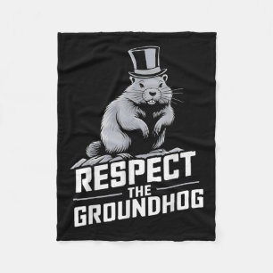 Cobertor De Velo Respeite O Dia De Porco Terrestre No Groundhog _2