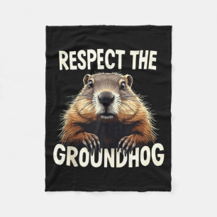 Cobertor De Velo Respeite O Groundhog Celebre O Dia Do Groundhog An