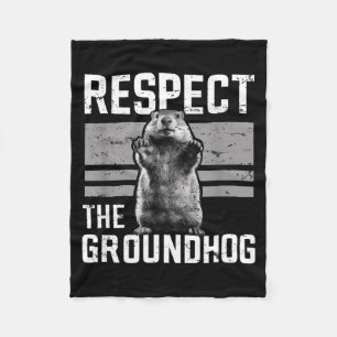 Cobertor De Velo Respeite O Groundhog Dia Do Ground Hog Woodchuck W