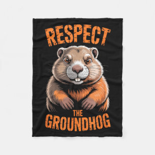 Cobertor De Velo Respeite O Groundhog Dia Engraçado Punxsutawney P