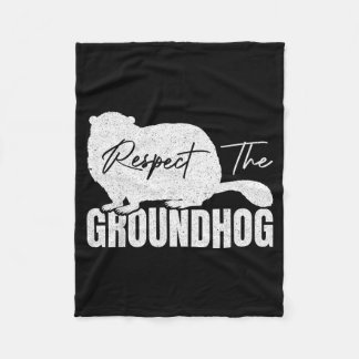 Cobertor De Velo Respeite O Groundhog Woodchuck Animal Marmotas