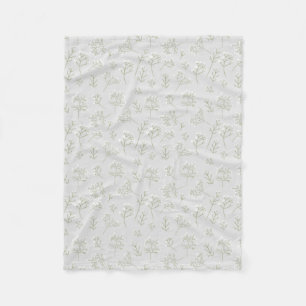 Cobertor De Velo Respiração de Bebê Floral Branco Água-tinta Gypsop