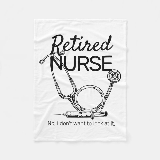 Cobertor De Velo Retired Nurse Funny Nursing Retirement  (Frente)