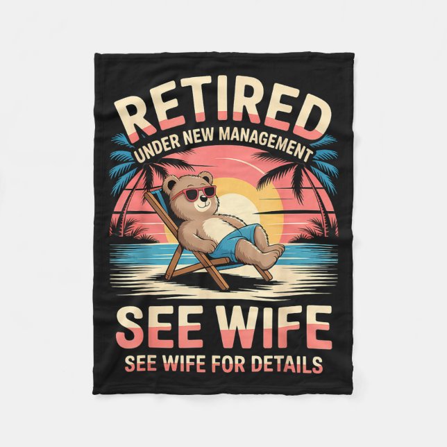 Cobertor De Velo Retired Under New Management See Wife Funny Retire (Frente)