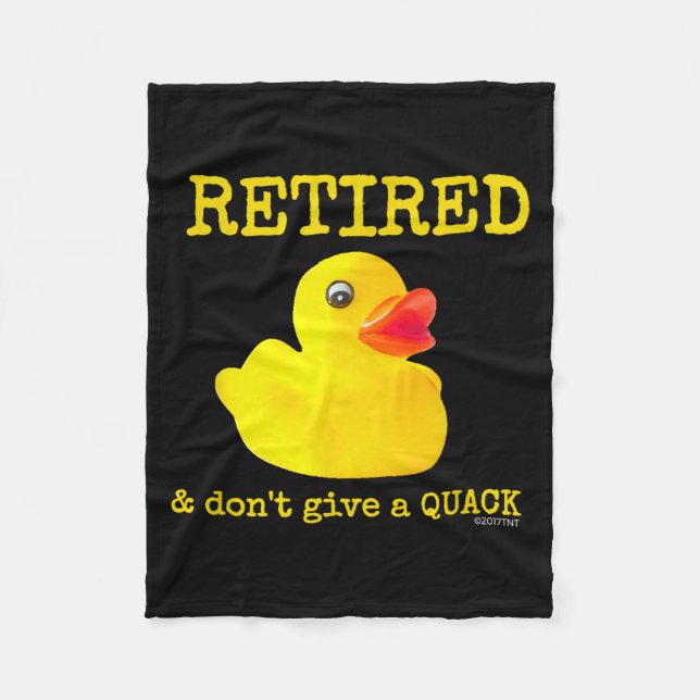 Cobertor De Velo Retirement Funny Retired I Don't Give A Quack Rubb (Frente)