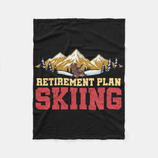 Cobertor De Velo Retirement Plan Skiing Vintage Sunset Retro Skier 