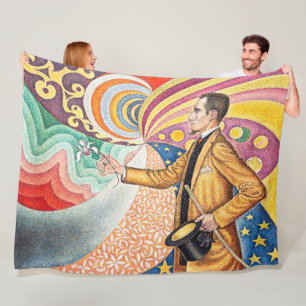 Cobertor De Velo Retrato de M. Félix Fénéon em 1890 por Paul Signac