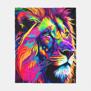 Cobertor De Velo Retrato digital de 3d Lion