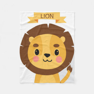 Cobertor De Velo Retrato Lion Cute Lion