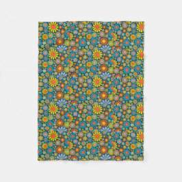 Cobertor De Velo Retro/70s flower power