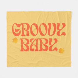 Cobertor De Velo Retro 70s Mostarda Laranja Hippie Groovy Baby