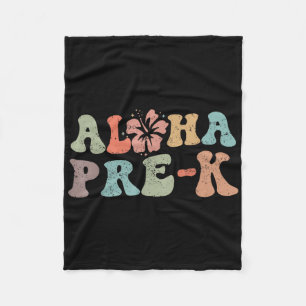 Cobertor De Velo Retro Aloha Pré-k Professor Vacinação de Verão Pra