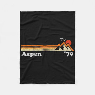 Cobertor De Velo Retro Aspen Ski Resort Colorado Montes Snowboar
