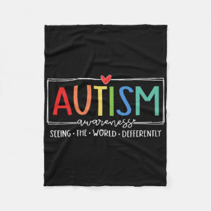 Cobertor De Velo Retro Autismo Vendo o Mundo de Forma Diferente Aut