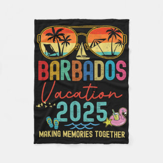 Cobertor De Velo Retro Barbados Vacation 2025 Memórias Corresponden