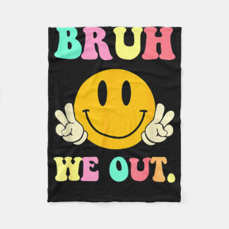 Cobertor De Velo Retro bruh fora feliz último dia de aula professor