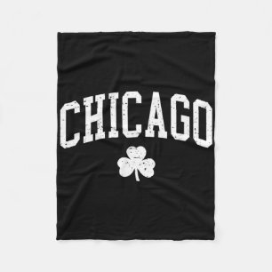 Cobertor De Velo Retro Chicago Il Dia de São Patrício Trevo Sortudo