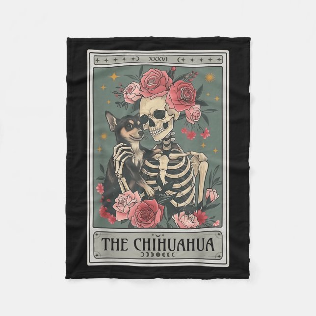 Cobertor De Velo Retro Chihuahua Dog Lover The Moon Halloween , Wom (Frente)