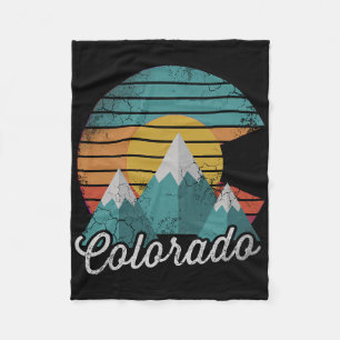 Cobertor De Velo Retro Colorado Mountain Home Love Family Férias