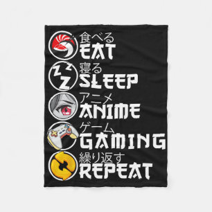 Cobertor De Velo Retro Comer Dormir Anime Jogos Repetir Kawaii Anim