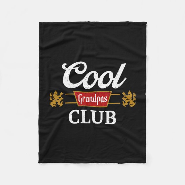 Cobertor De Velo Retro Cool Grandpas Club Family Matching Father's  (Frente)