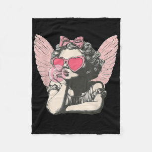 Cobertor De Velo Retro Cupido Dia dos Namorados Fofo Cupido Vintage