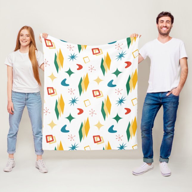 Cobertor De Velo Retro de Formas Modernas do Médio Atômico do médio (In Situ)