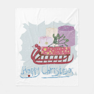 Cobertor De Velo Retrô. Feliz Natal!