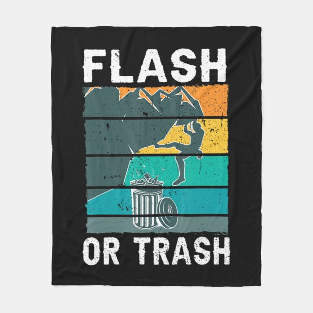 Cobertor De Velo Retro Flash ou Trash Rock Escalando Montanha Bo (Frente)