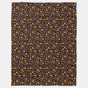 Cobertor De Velo Retro Flower Power