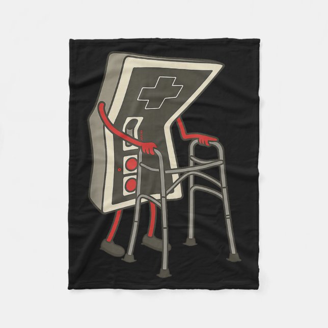 Cobertor De Velo Retro Gaming Controller Old Gamer With Walker Funn (Frente)