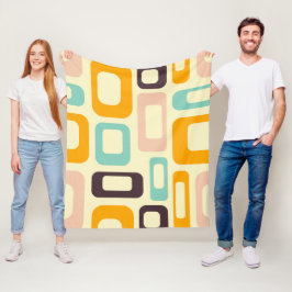 Cobertor De Velo Retro geometric pattern in light beige background