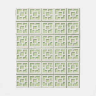 Cobertor De Velo Retro Green Trellis Fleece Blanket
