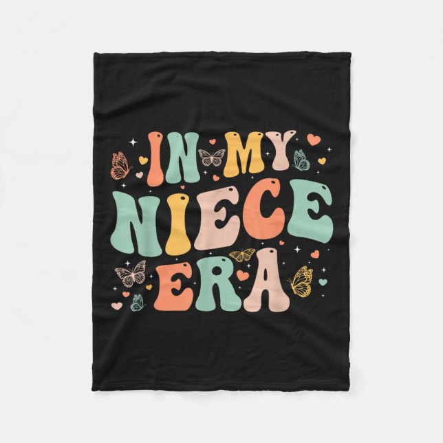 Cobertor De Velo Retro Groovy In My Niece Era Mother's Day Kids Gir (Frente)