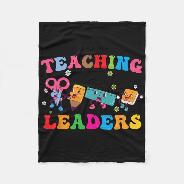 Cobertor De Velo Retro Groovy Teaching Future Leaders Back To Schoo (Frente)