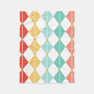 Cobertor De Velo Retro Harlequin Diamond Padrão Sem Costura