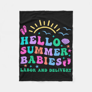 Cobertor De Velo Retro Hello Summer Babies Labs E Enfermeira De Ent